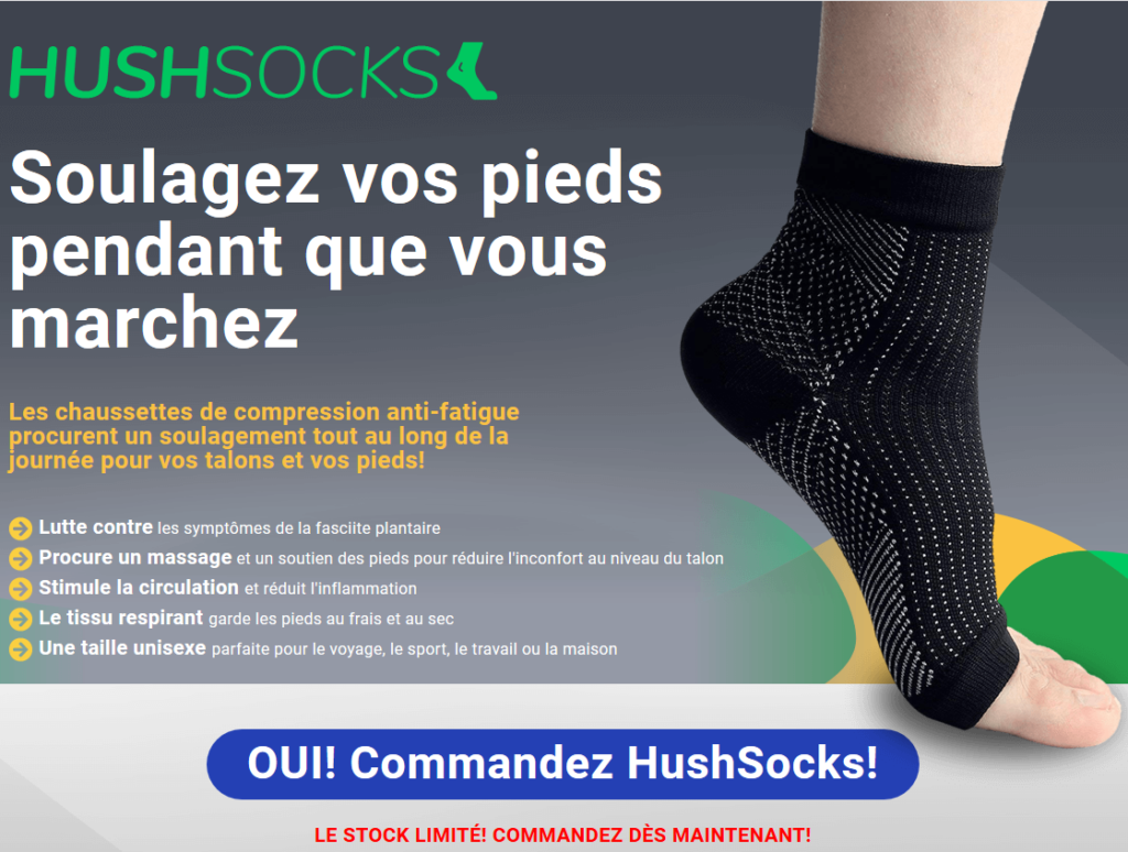 HushSocks – apportent du soulagement à tes pieds fatigués