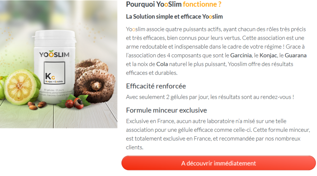 YooSlim - La solution la plus simple pour perdre du poids